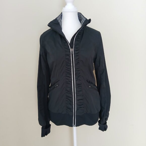 lululemon athletica Jackets & Blazers - Lululemon Run: Back on Track Jacket Black Size 8